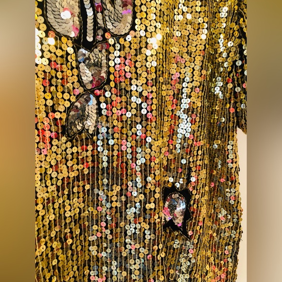 Gold Sequin hand made in India L - Picture 9 of 9